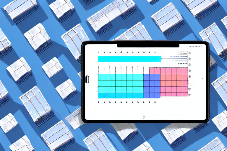 A pallet calculator displayed on a digital tablet