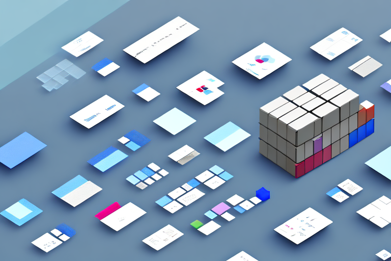 A computer screen displaying a 3d pallet loaded with various types of boxes