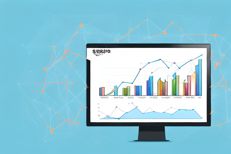 A computer screen showing a dynamic graph or chart indicating price changes