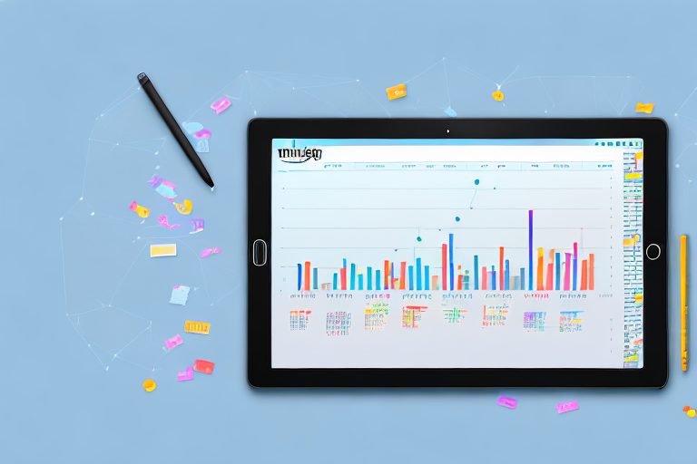 A digital tablet displaying graphs and charts related to pricing strategies