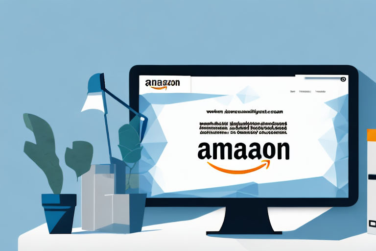 A desktop computer with the amazon website on the screen