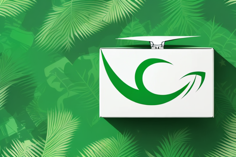 A shipping box with the pakistani flag design on it