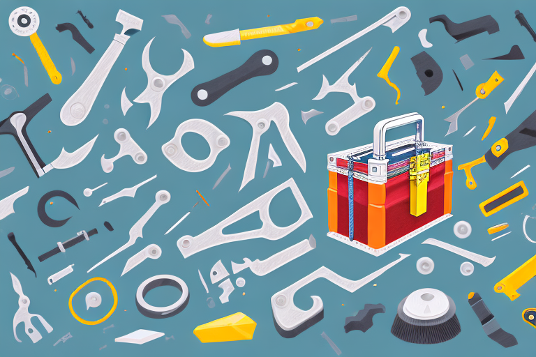 A toolbox with various tools emerging from it