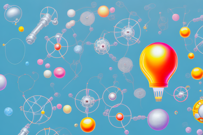 A helium atom with its two protons and two electrons