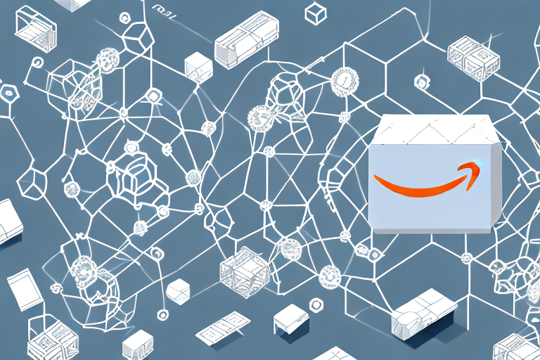 An amazon fulfillment center with conveyor belts and packages