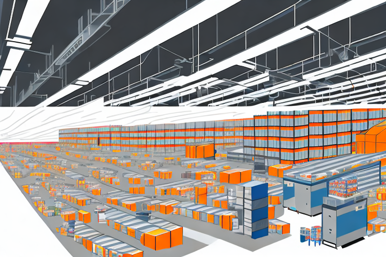 The interior of the bfi1 amazon fulfillment center