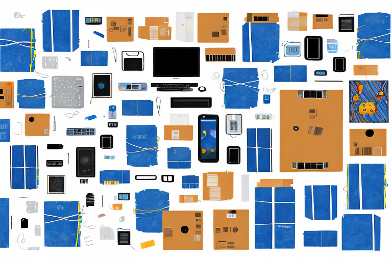 A diverse collection of amazon products such as electronics