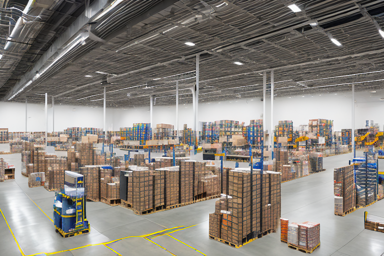 The interior of an amazon warehouse in tampa