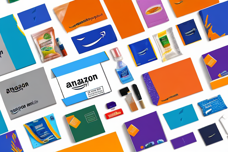 An amazon box opened to reveal various products inside