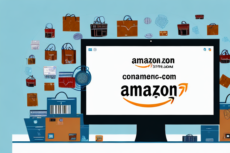 A desktop computer with the amazon central.in website on the screen