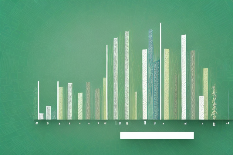 A stylized bar chart ascending upwards