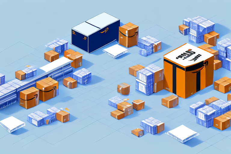 An amazon fulfillment center with a myriad of conveyor belts and packages