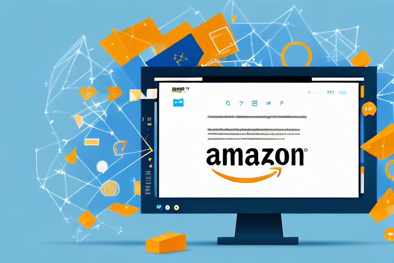 A computer screen displaying the amazon homepage