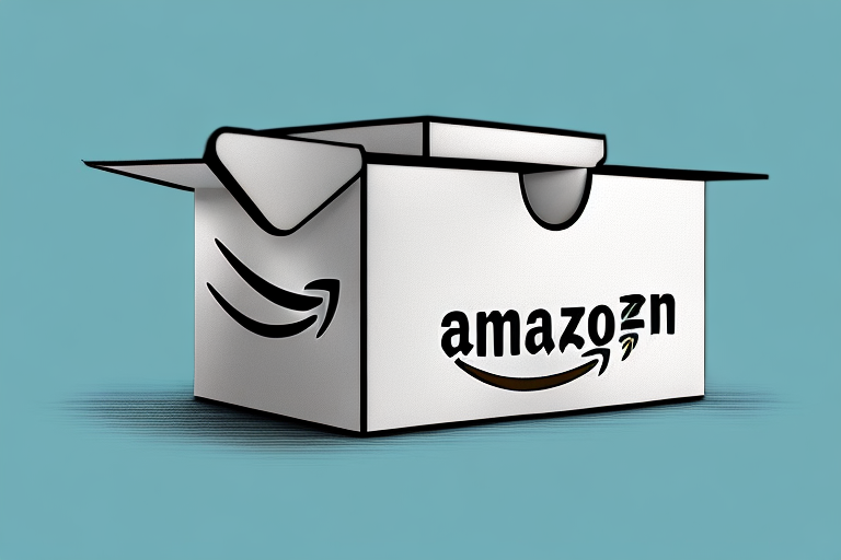 A stylized amazon box transforming into a digital storefront