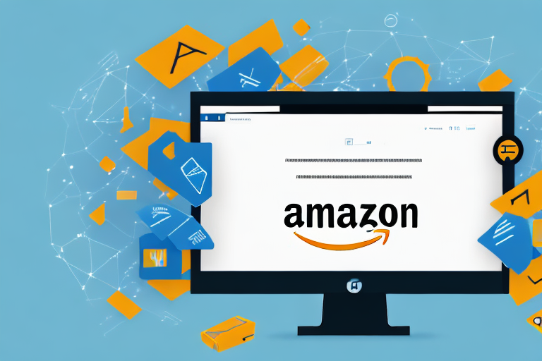 A computer screen displaying the amazon homepage with a cursor hovering over the "sign in" button