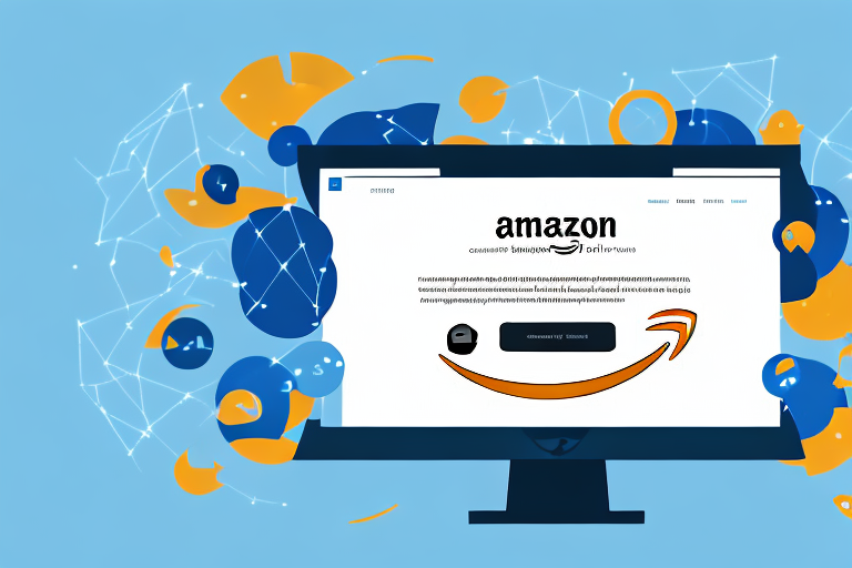 A computer screen displaying the amazon homepage with the cursor hovering over the 'create account' button