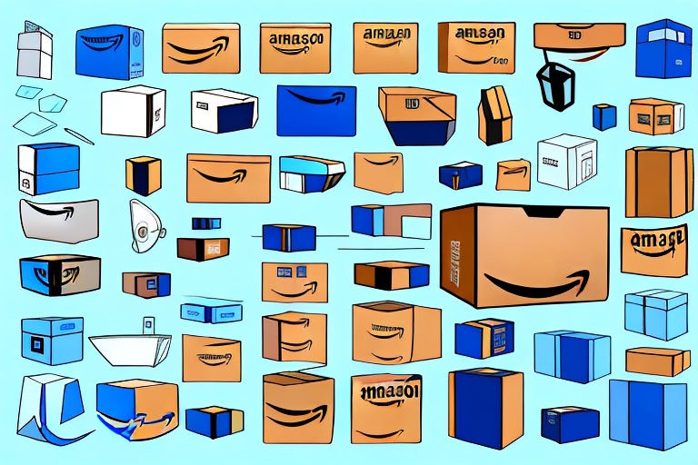 A variety of amazon boxes in different shapes and sizes