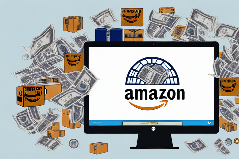 A computer screen displaying an amazon webpage with various products