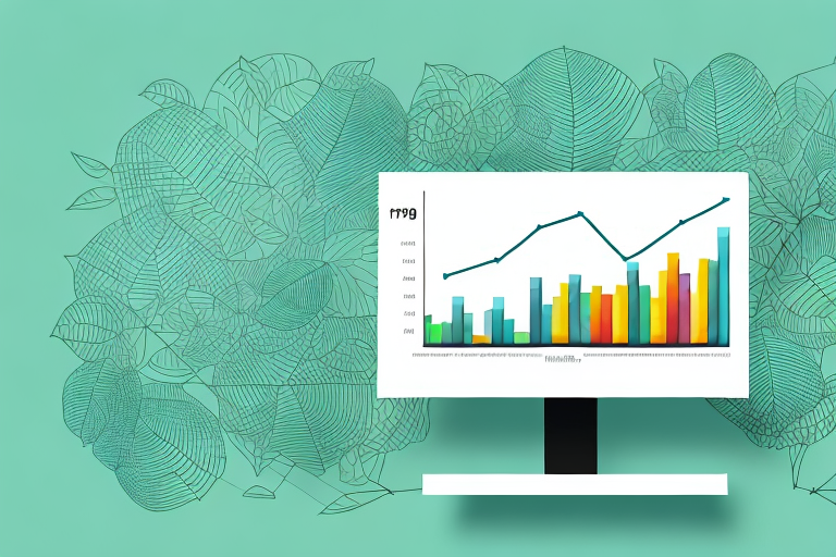 A rising graph against the backdrop of an amazon rainforest