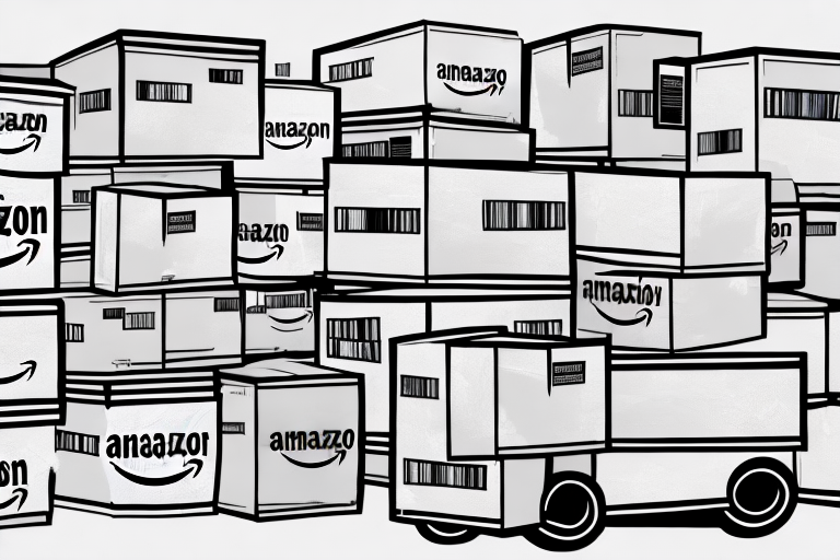 A van filled with boxes driving towards an amazon fba warehouse
