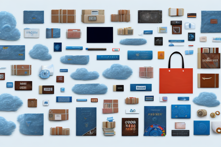 A variety of different objects representing various industries (like a book for publishing