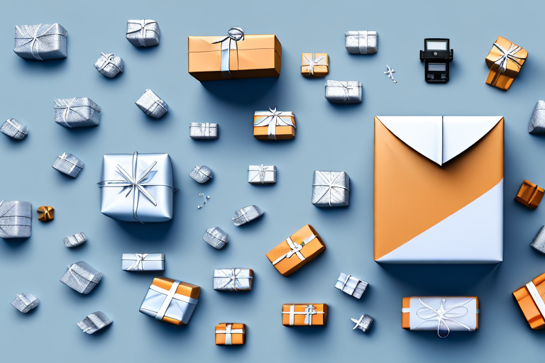 Various amazon services symbolized as gifts inside a large delivery box