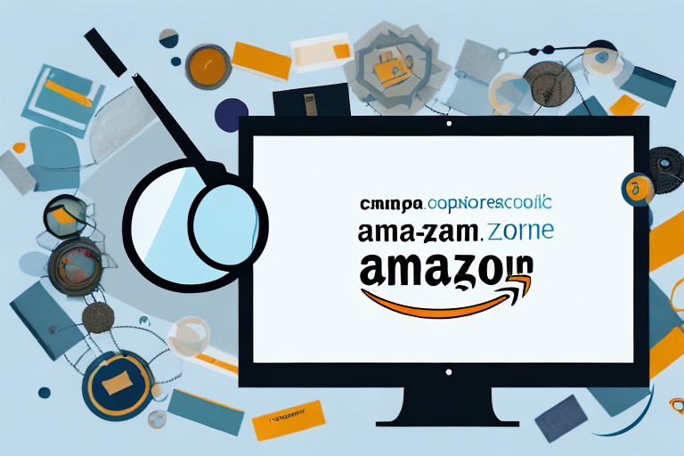 A computer screen displaying an amazon webpage with various products