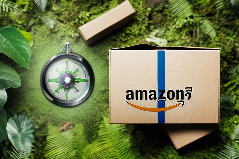 A box emerging from an amazon jungle