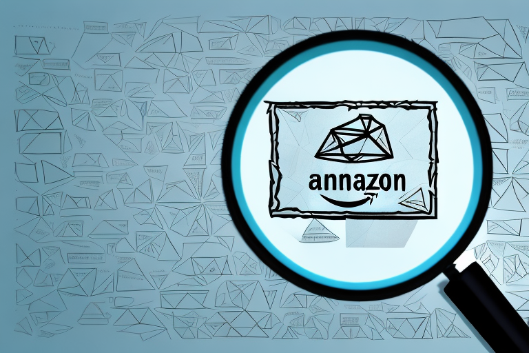 A magnifying glass focused on a symbolic representation of amazon business