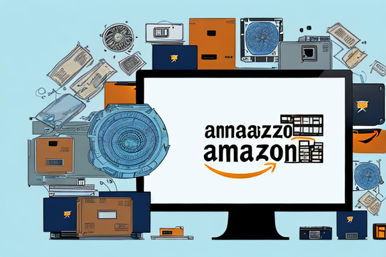 A computer with the amazon website on the screen