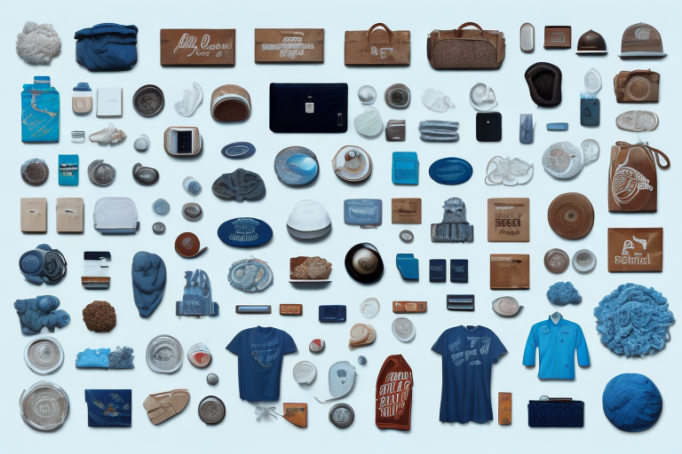 A collection of various product types (such as clothing