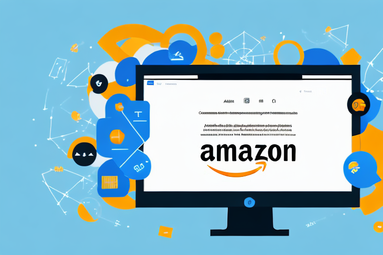 A computer screen displaying the amazon homepage with a cursor hovering over the 'sign in' button