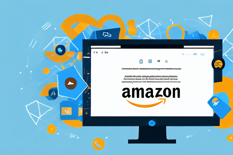 A computer screen displaying the amazon homepage with a cursor hovering over the 'sign in' button