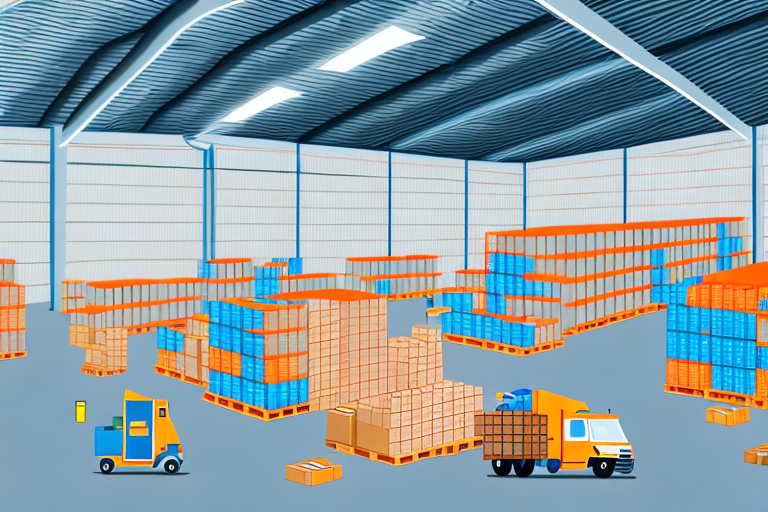 A large warehouse filled with various products