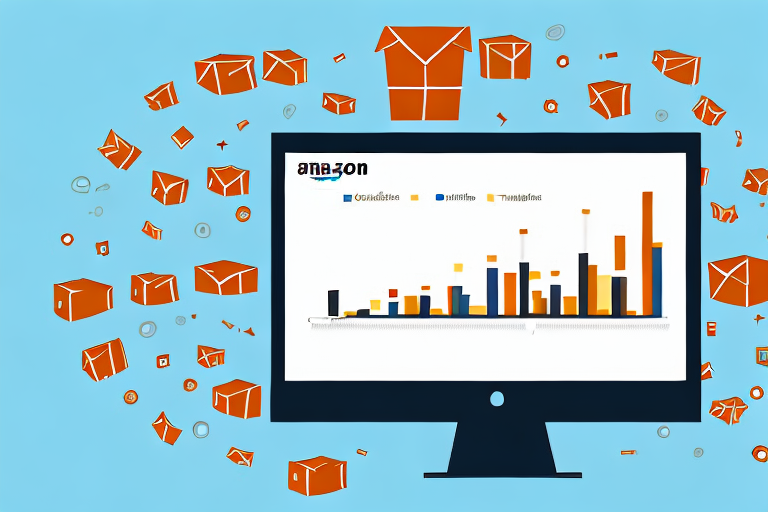 A computer screen displaying a graph chart showing the increase in click-through rates (ctr) for amazon ads