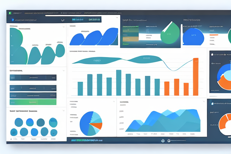 A detailed dashboard with various analytical graphs and charts