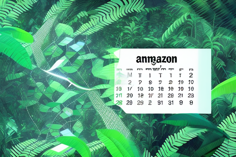 A futuristic amazon jungle intertwined with digital elements