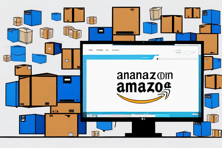 A computer setup with amazon's website on the screen