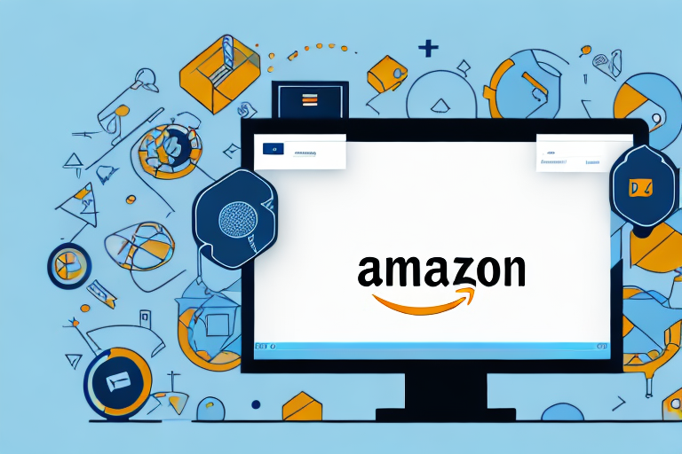 A computer screen showing the amazon interface with a plus sign symbol