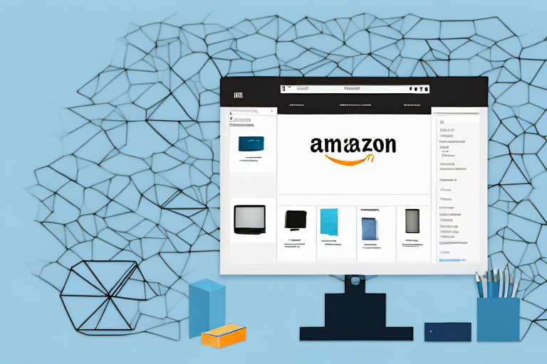 A computer screen displaying an amazon product listing page with various sections like product images