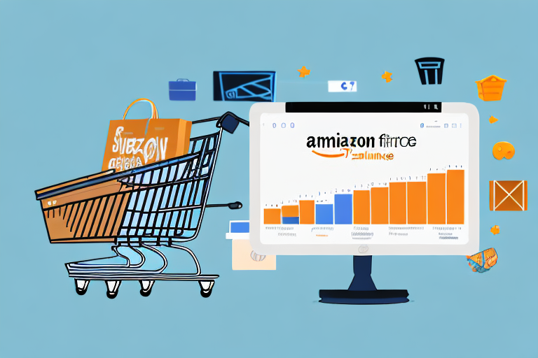 A symbolic representation of amazon's online marketplace with various product categories