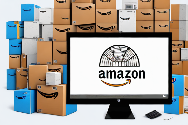 A computer screen displaying an amazon webpage with various products