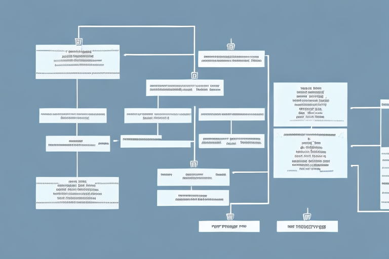 A detailed process flow chart with symbols representing the steps involved in shipping on amazon seller