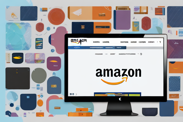 A computer screen displaying the amazon homepage