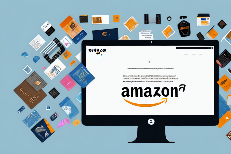 A computer screen displaying an amazon webpage with different product categories highlighted