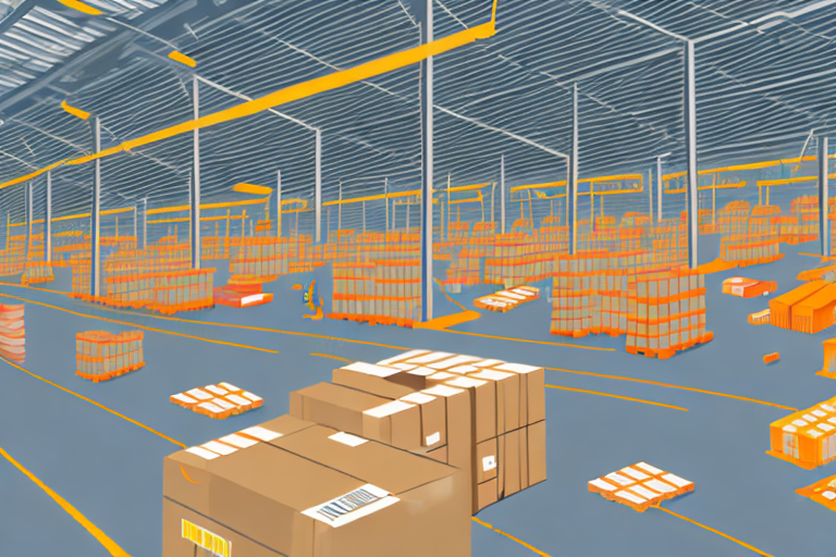 A warehouse with various packages on conveyor belts