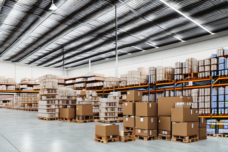 A well-organized warehouse filled with various products ready for shipment