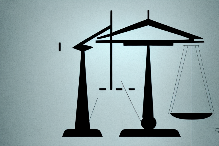 A balanced scale with one side holding a building representing an llc and the other side holding a single standing pen symbolizing a sole proprietorship