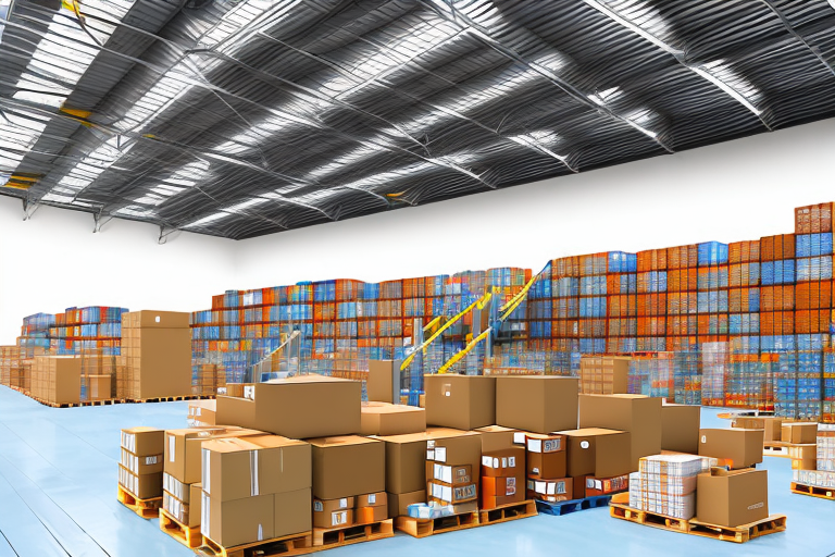 A warehouse filled with various types of products ready to be shipped