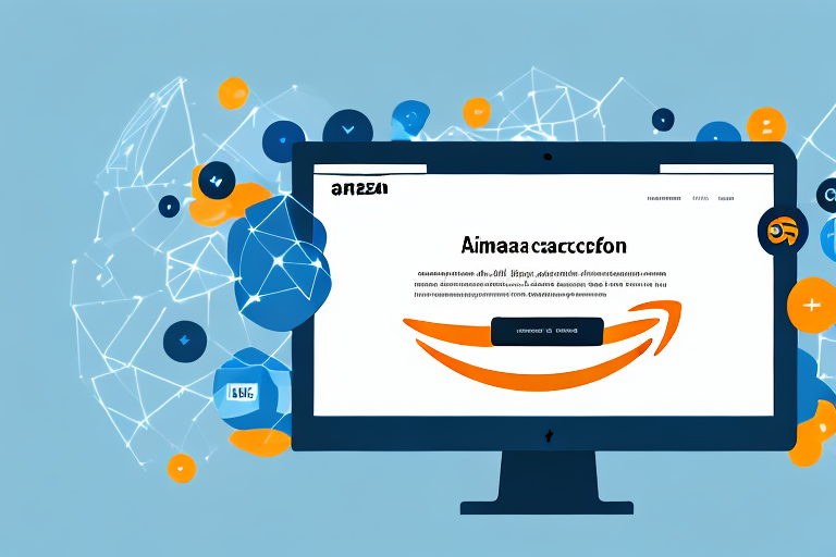 A computer screen displaying the amazon homepage